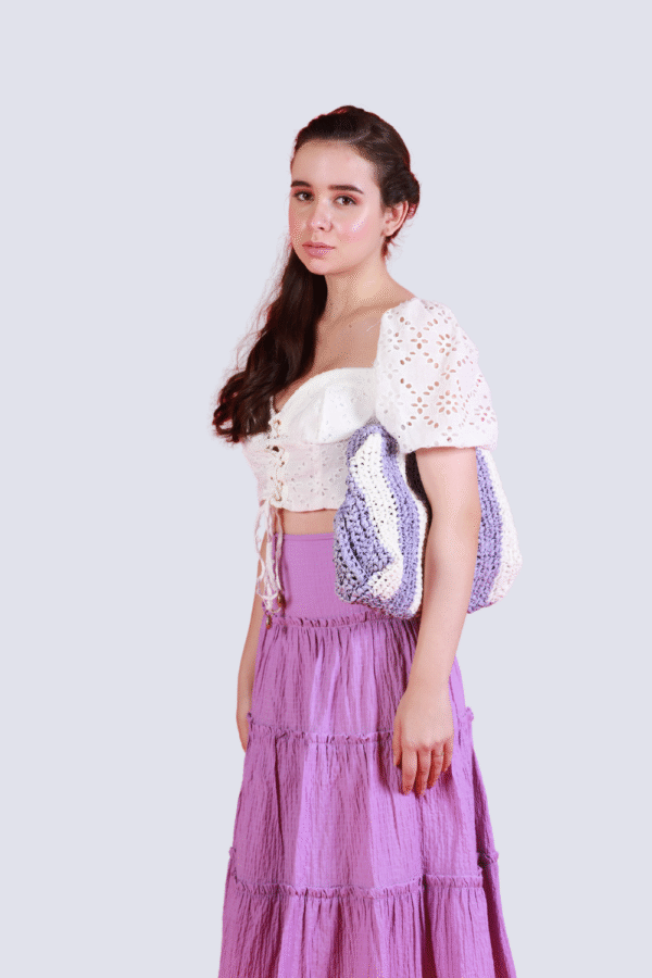 White and Purple Dress