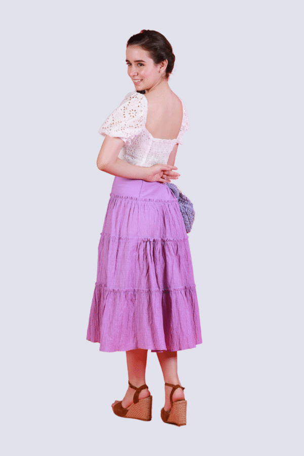 White and Purple Dress