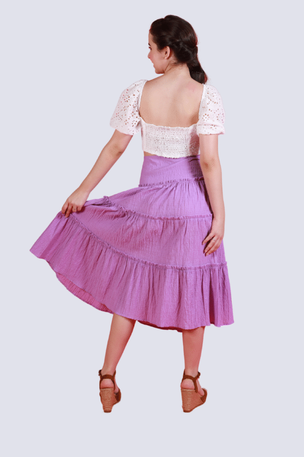 White and Purple Dress