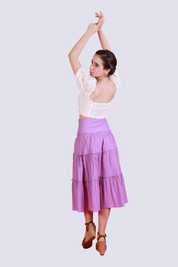 White and Purple Dress