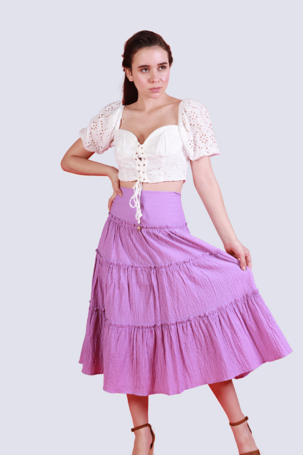 White and Purple Dress