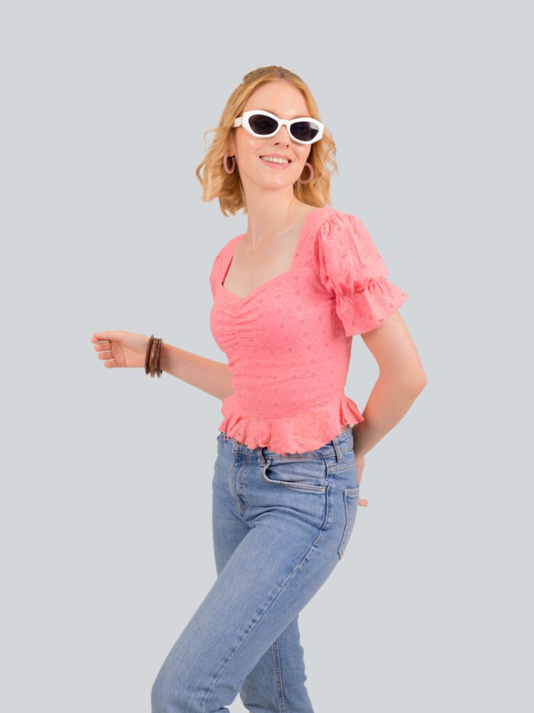 Anglaise Front Gather Top