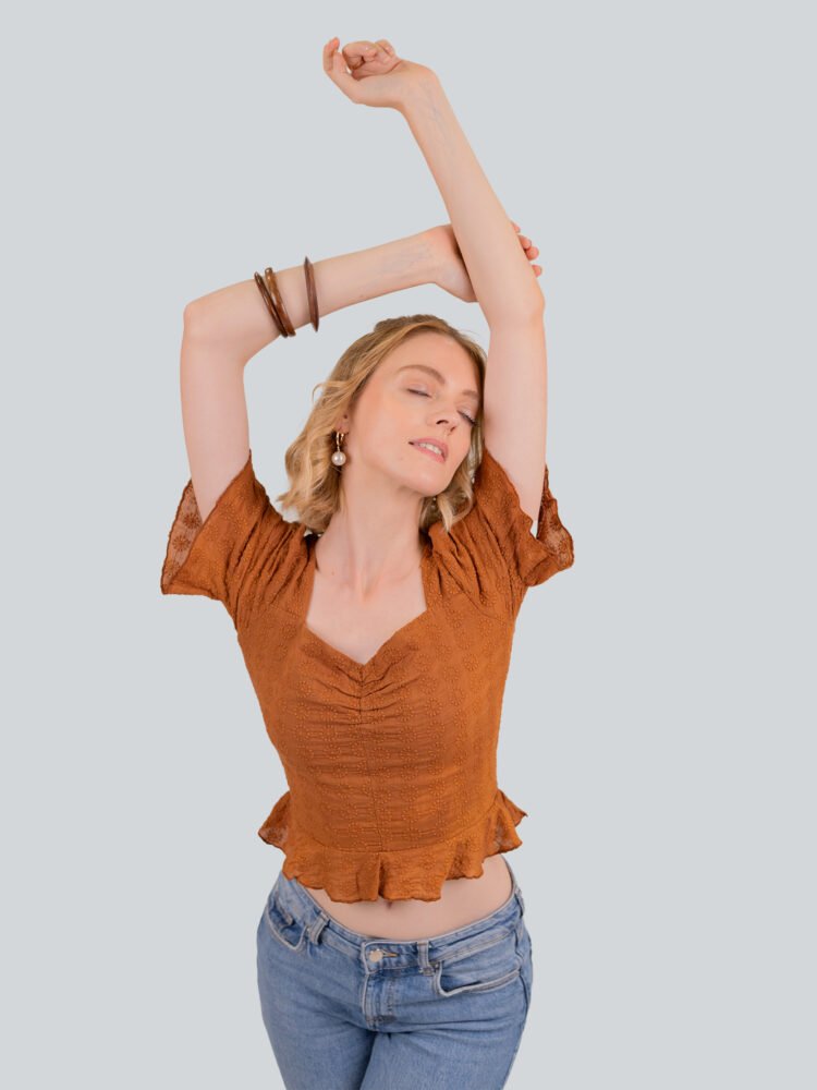 Anglase Front Gather Top