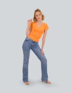 Cotton Lycra V Neck T-Shirt