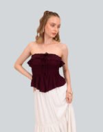 Ruffled Bandeau Top