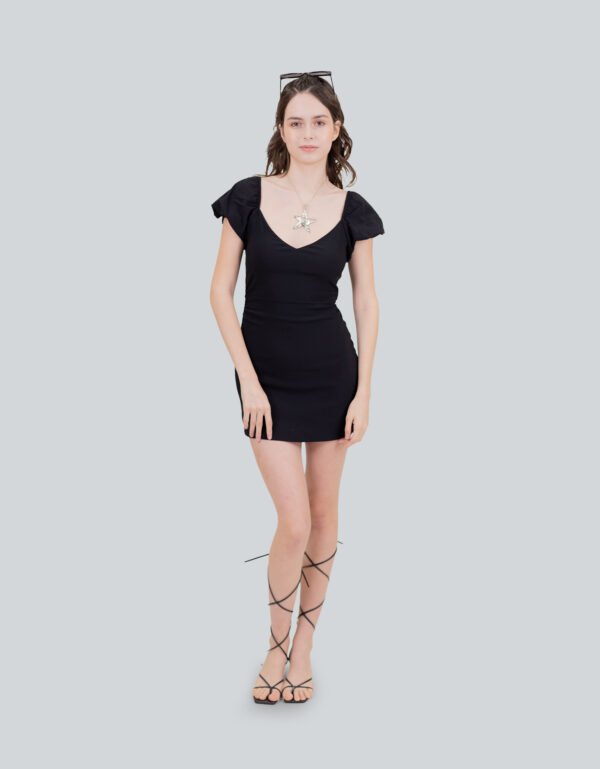 Bari Backless Black Mini Dress