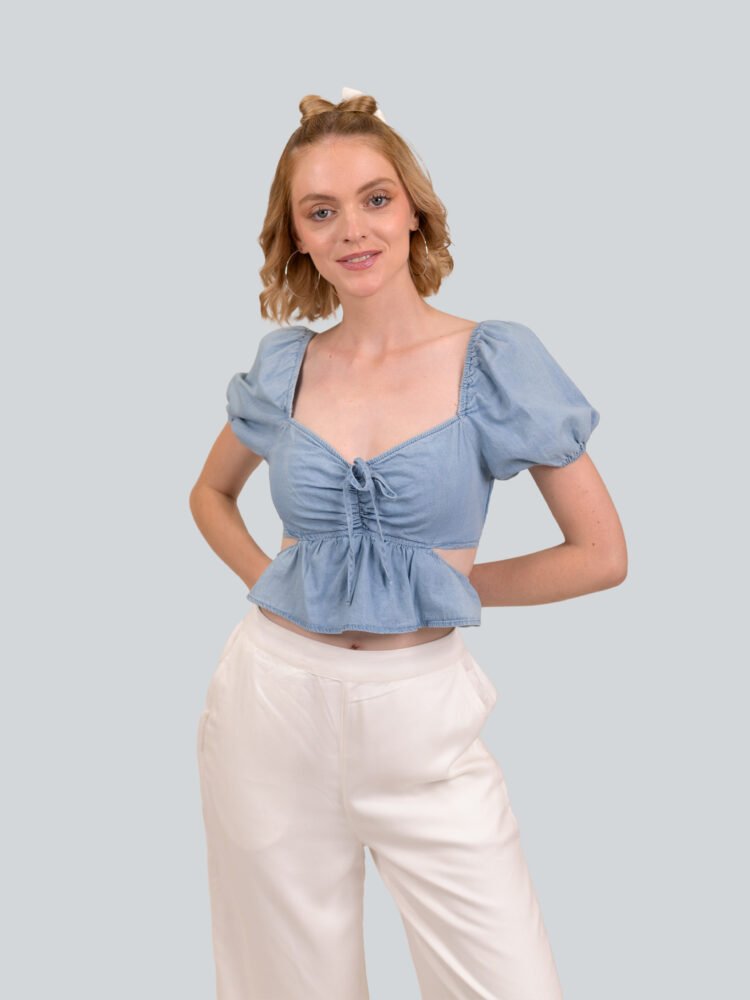Front Tie Cut Out Top