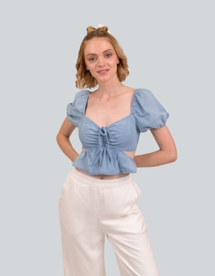 Front Tie Cut Out Top