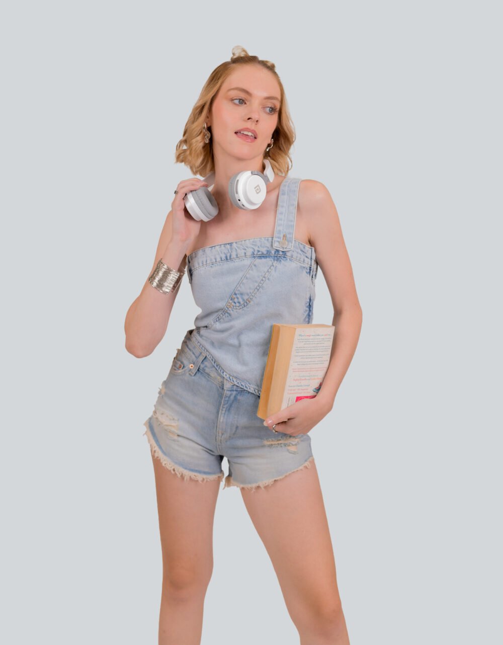 One Shoulder Denim Top