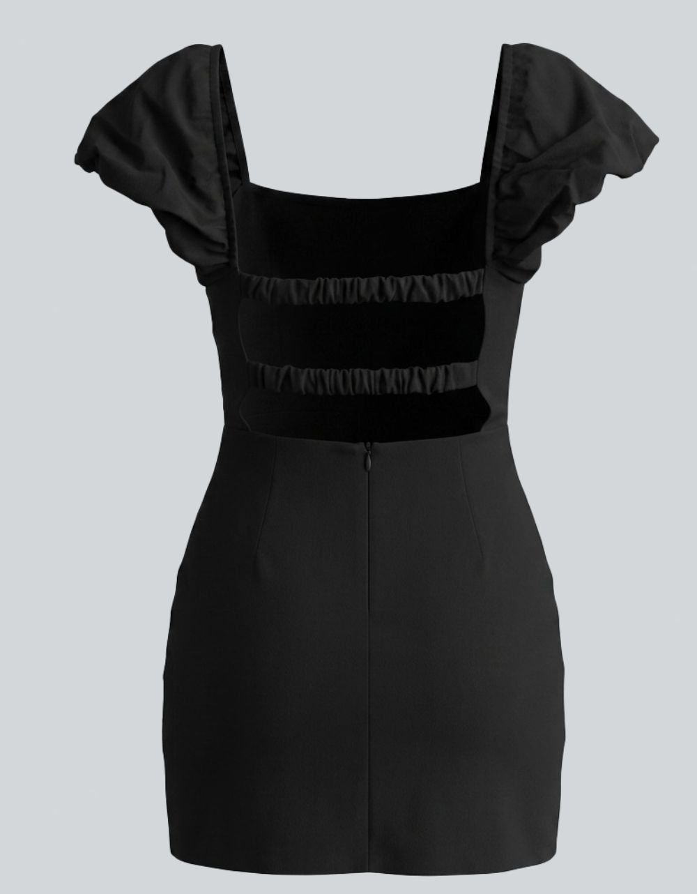 Bari Backless Black Mini Dress