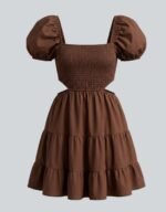 Side Cut Out Cotton Dress