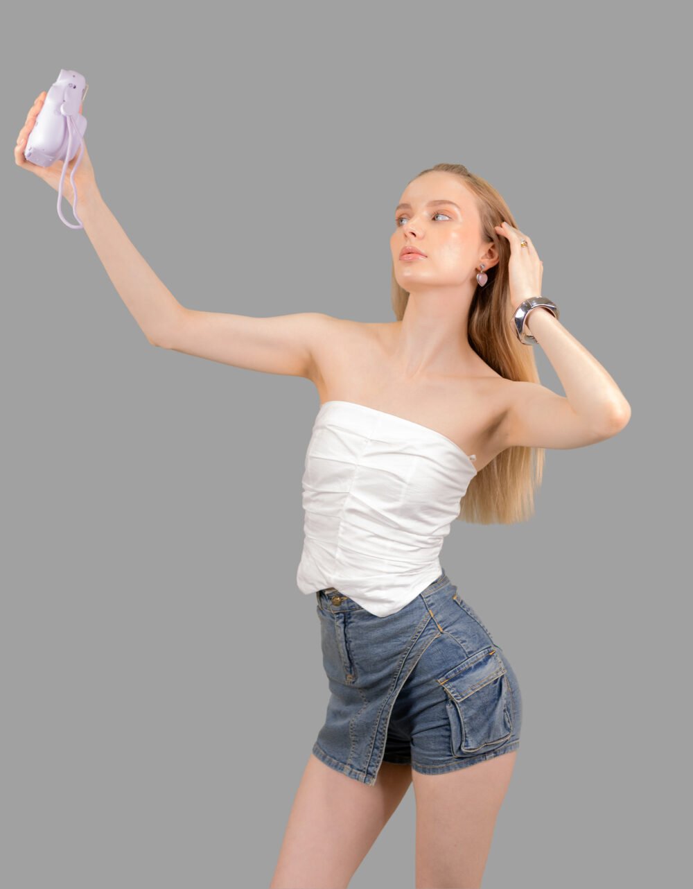 Gathered Strapless Top