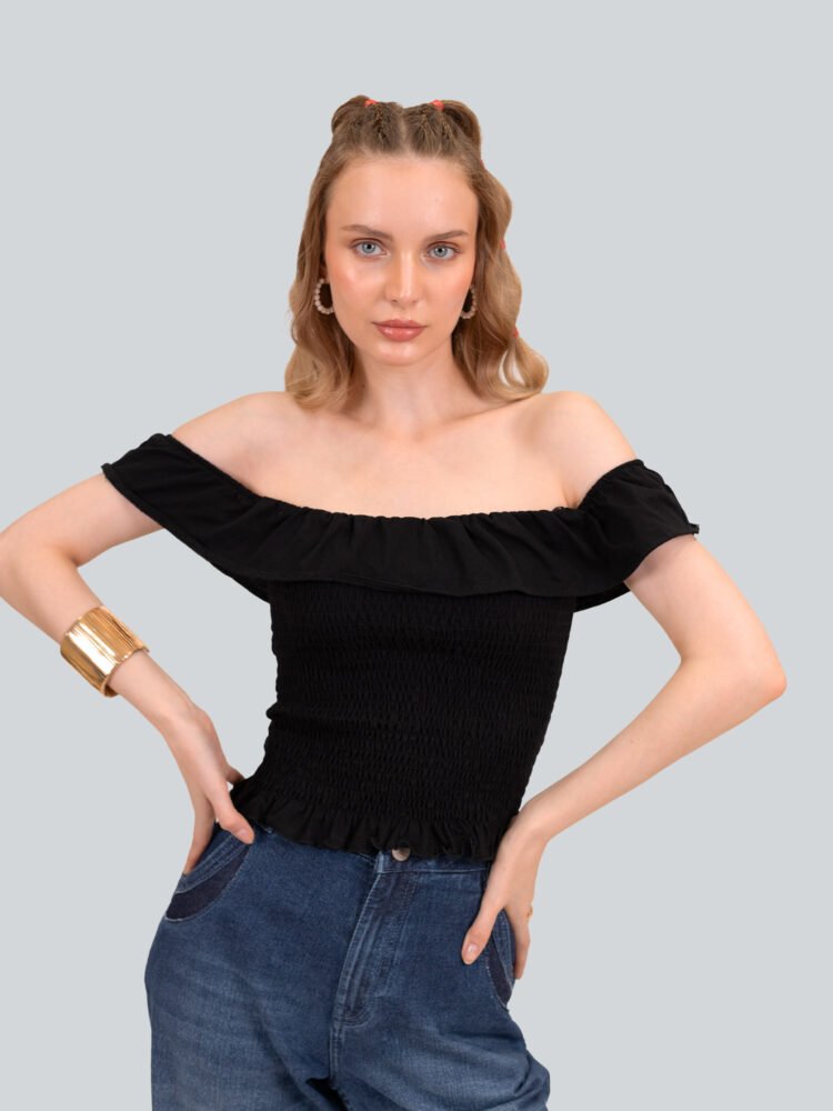 Smocked Off Shoulder Top