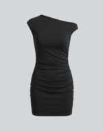 Nerja Off-Shoulder Black Short Dress