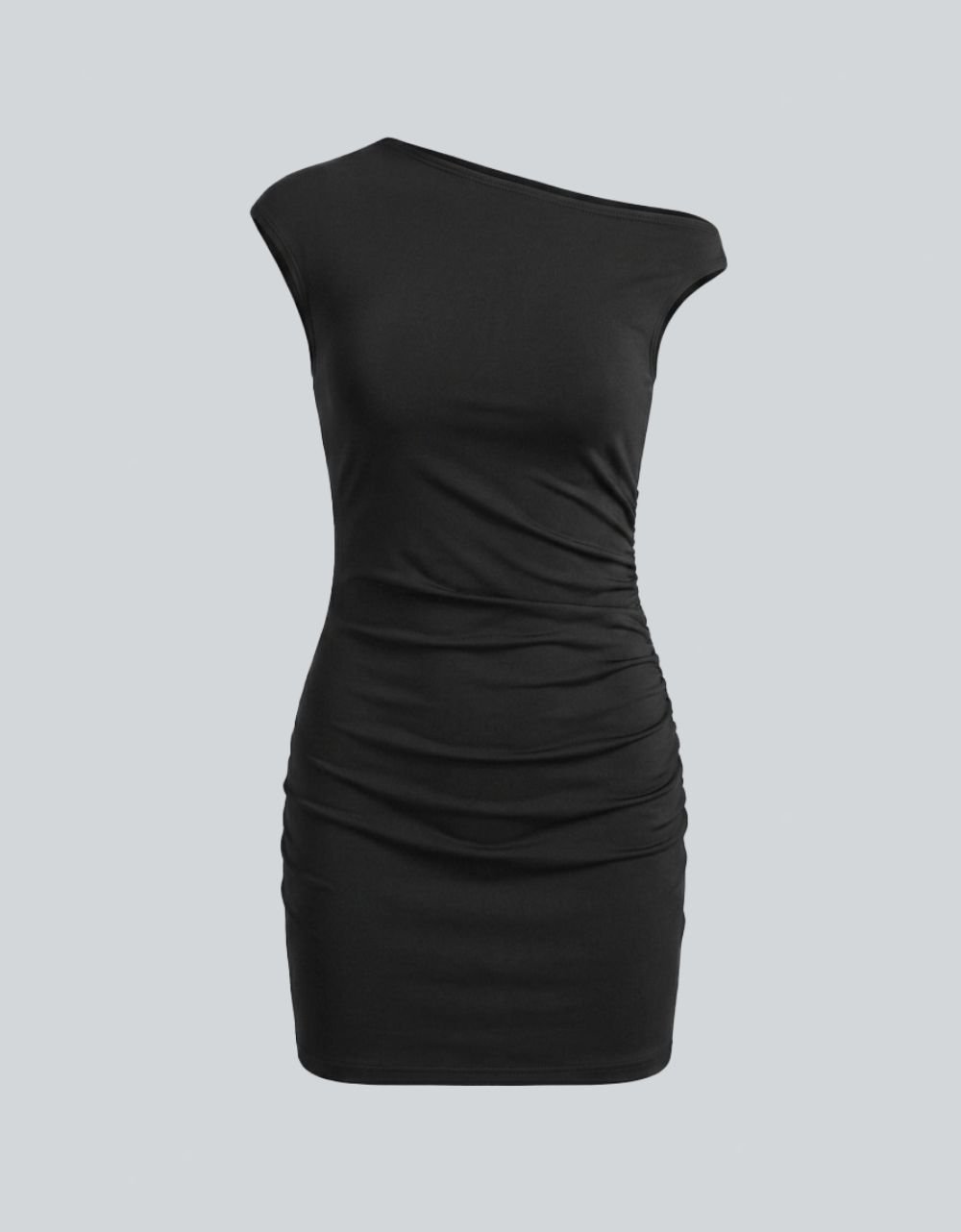 Nerja Off-Shoulder Black Short Dress