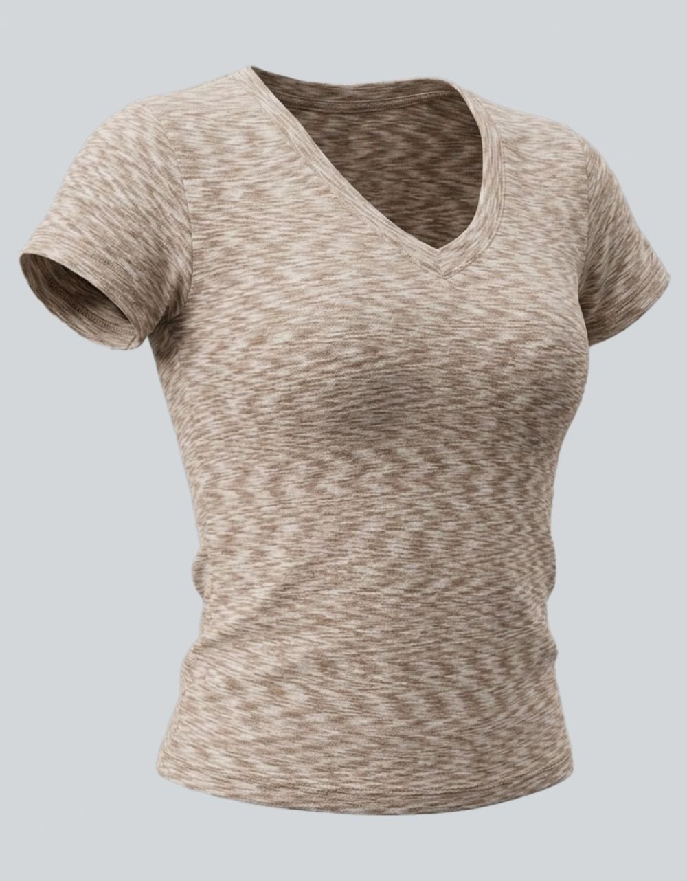 Cotton Lycra V Neck T-Shirt