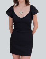 Bari Backless Black Mini Dress