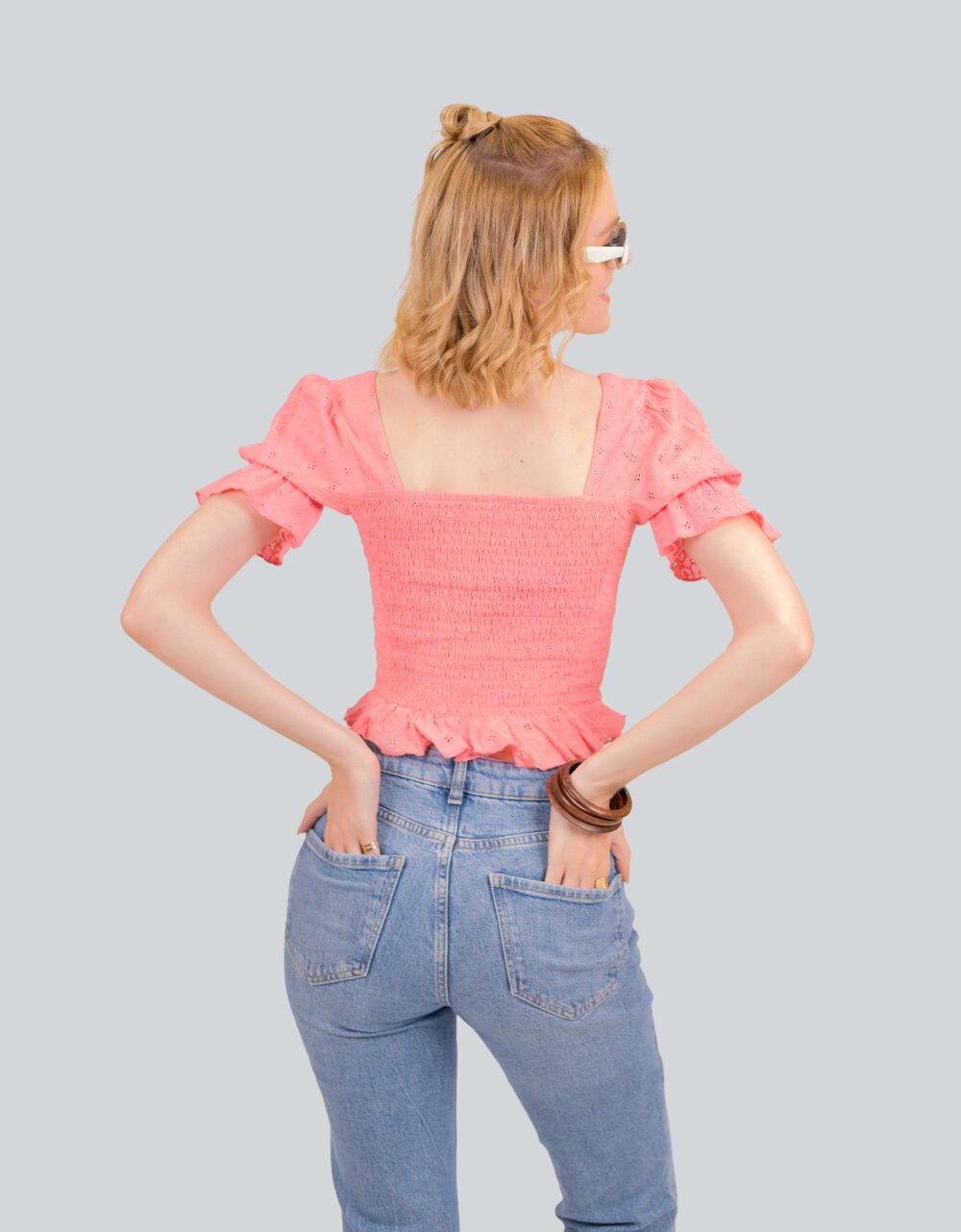 Anglaise Front Gather Top