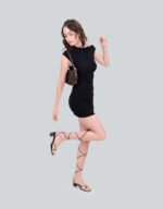 Nerja Off-Shoulder Black Short Dress