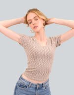 Cotton Lycra V Neck T-Shirt