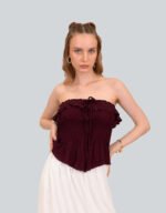 Ruffled Bandeau Top