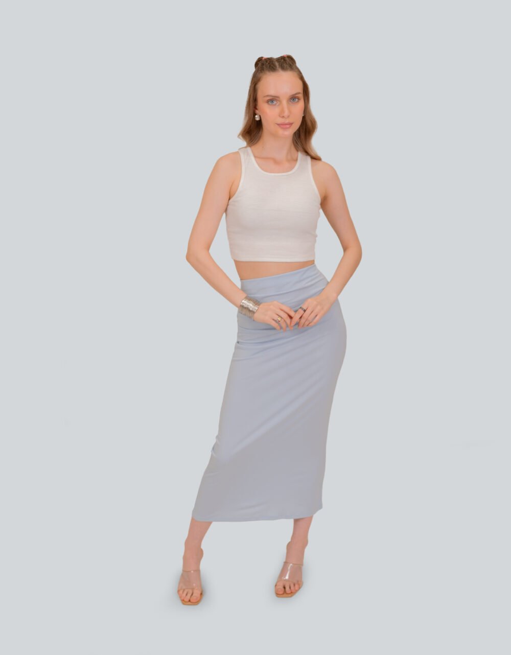 Straight Fitted Long Skirt