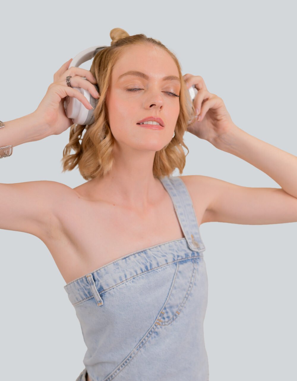 One Shoulder Denim Top