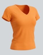 Cotton Lycra V Neck T-Shirt