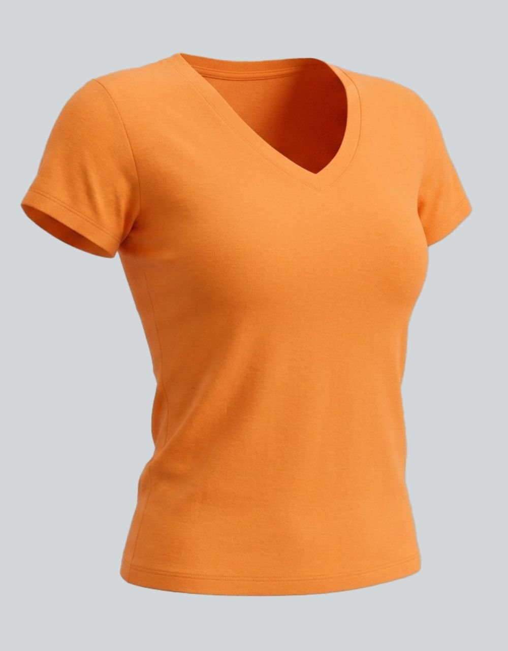 Cotton Lycra V Neck T-Shirt