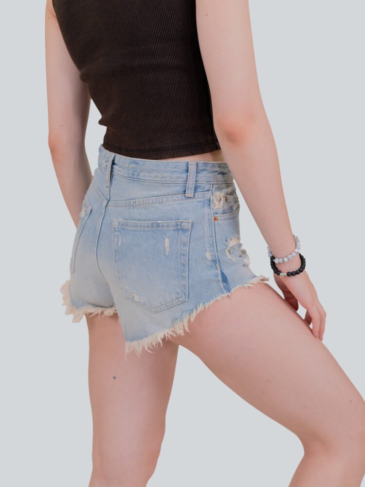 Distressed Denim Shorts