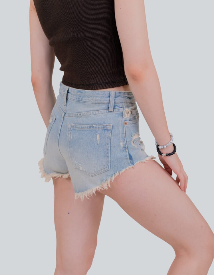 Distressed Denim Shorts