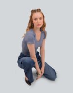 Cotton Lycra V Neck T-Shirt