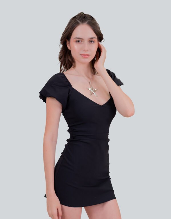 Bari Backless Black Mini Dress