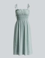 Cologne Textured Midi Strap Dress