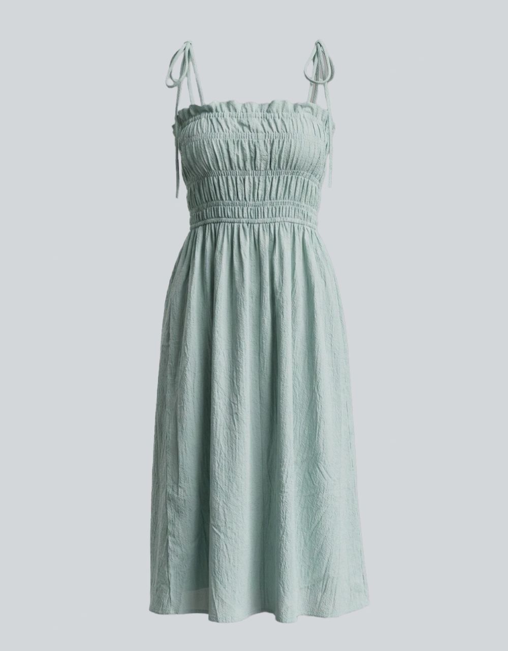 Cologne Textured Midi Strap Dress