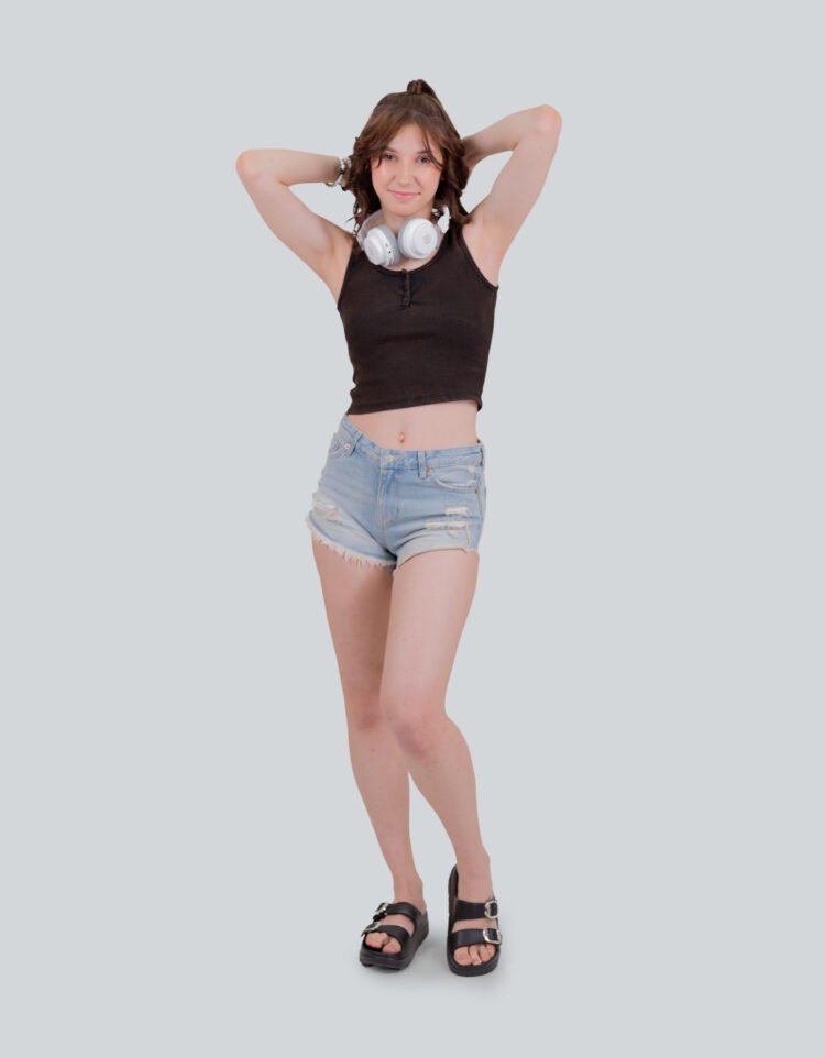 Distressed Denim Shorts