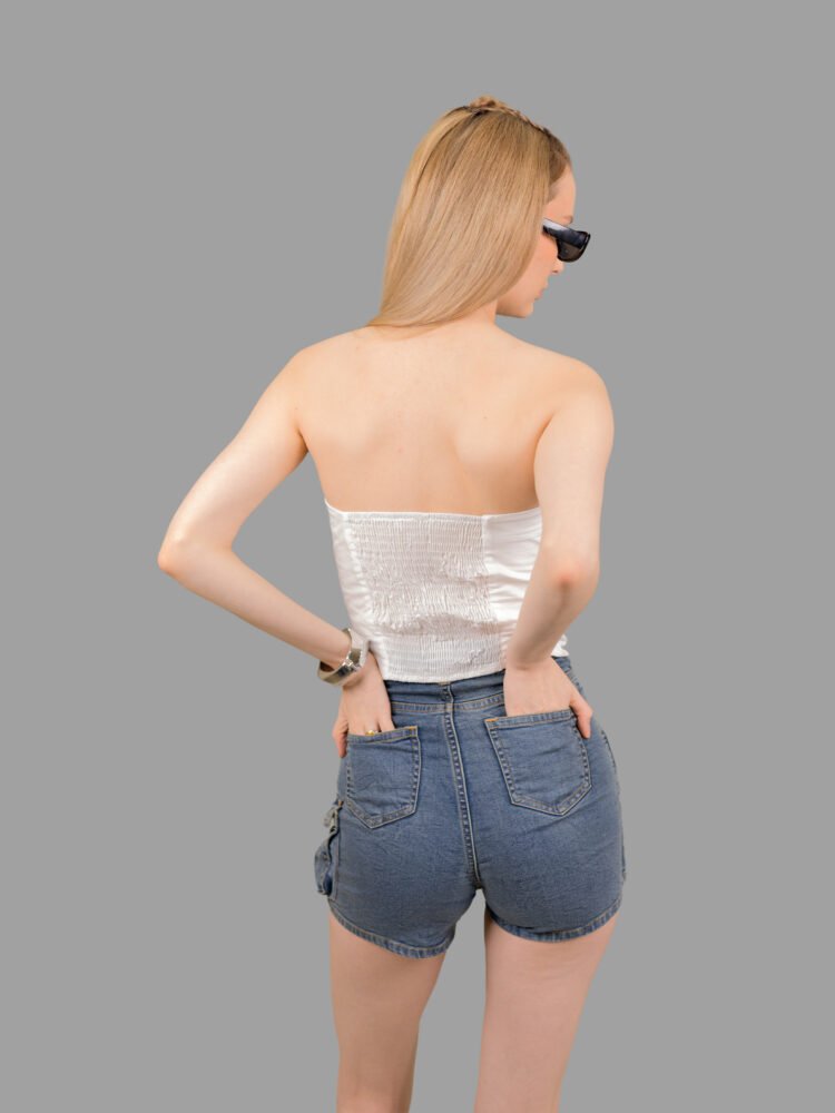 Gathered Strapless Top