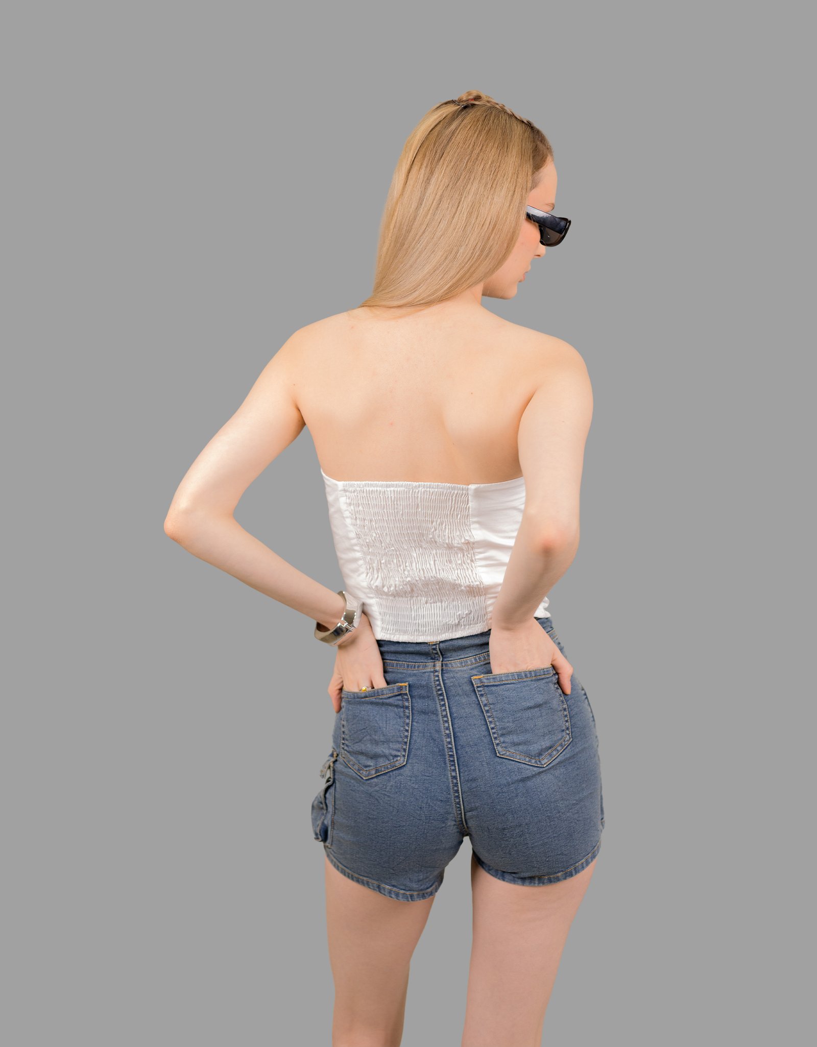 Gathered Strapless Top