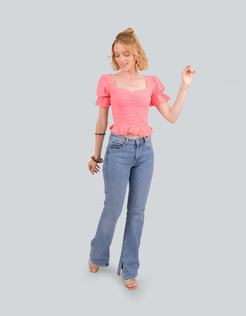 Anglaise Front Gather Top