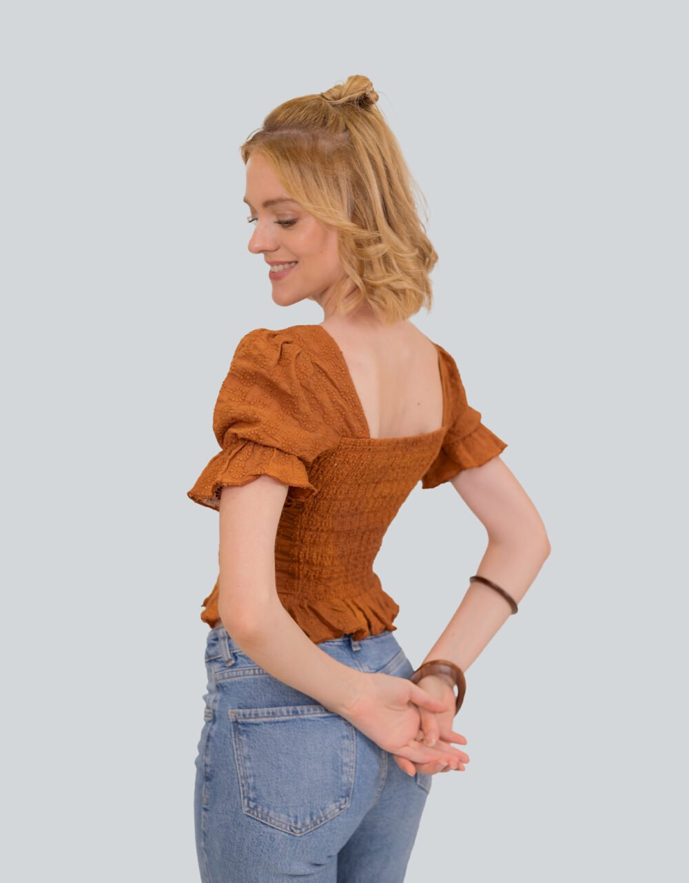 Anglase Front Gather Top