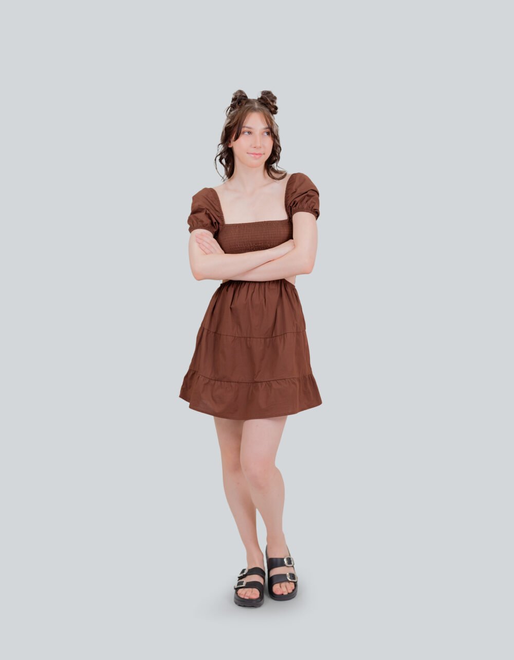 Side Cut Out Cotton Dress