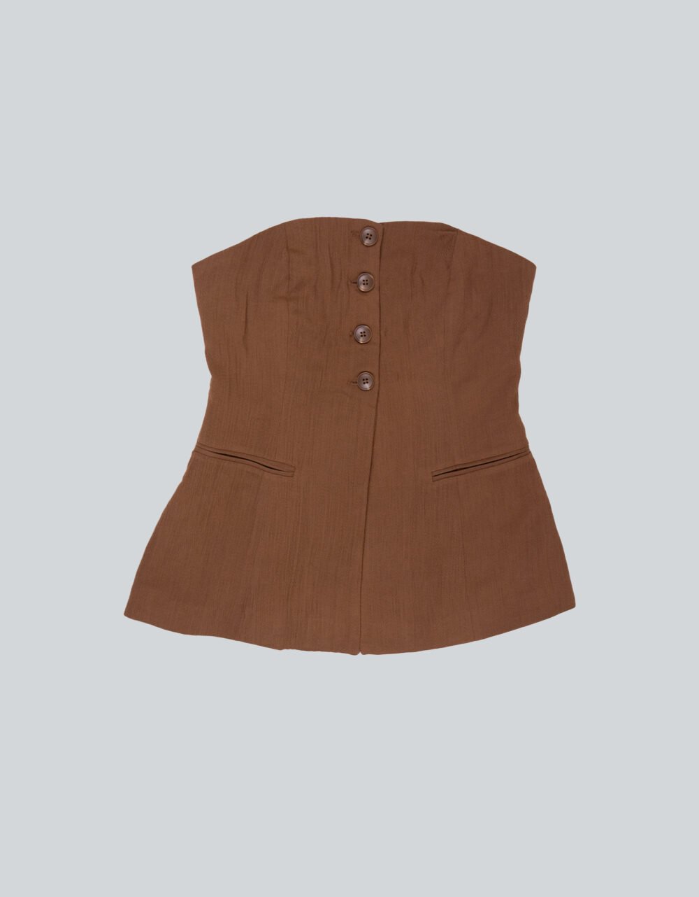 Strapless Buttoned Top