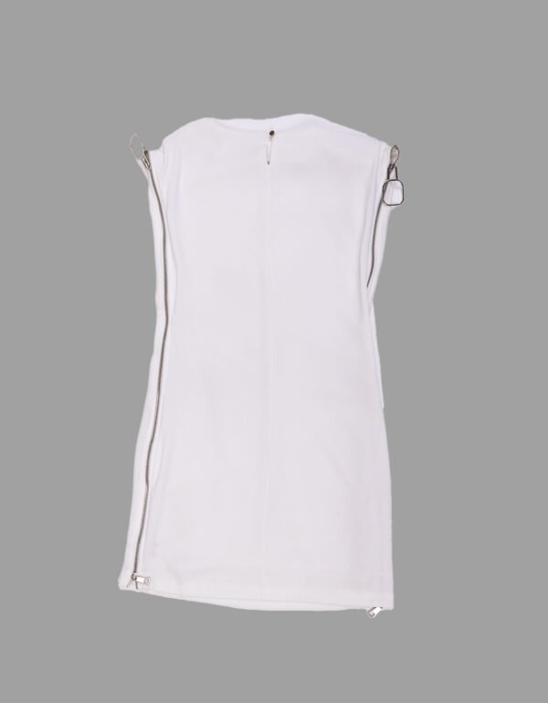 Side Zip White Straight Dress – Elegant Chic Dress for Girls & Women