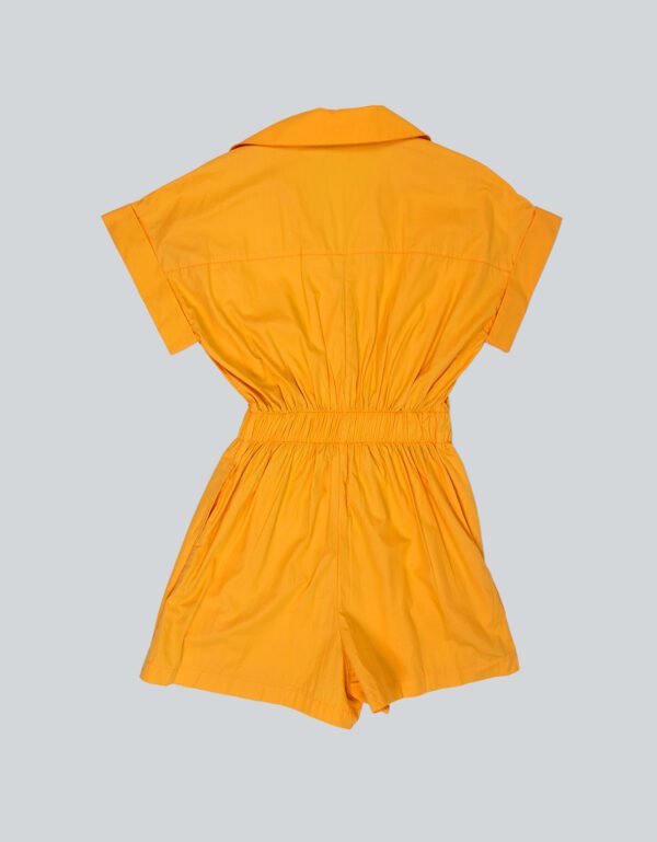 Parta Buttoned Yellow Shirt Dress Jumpsuit – Trendy One-Piece for Girls & Women