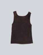 Washed Cotton Rib Buttoned Vest