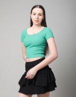 Rib Wide Neck T-Shirt