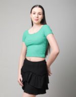 Rib Wide Neck T-Shirt