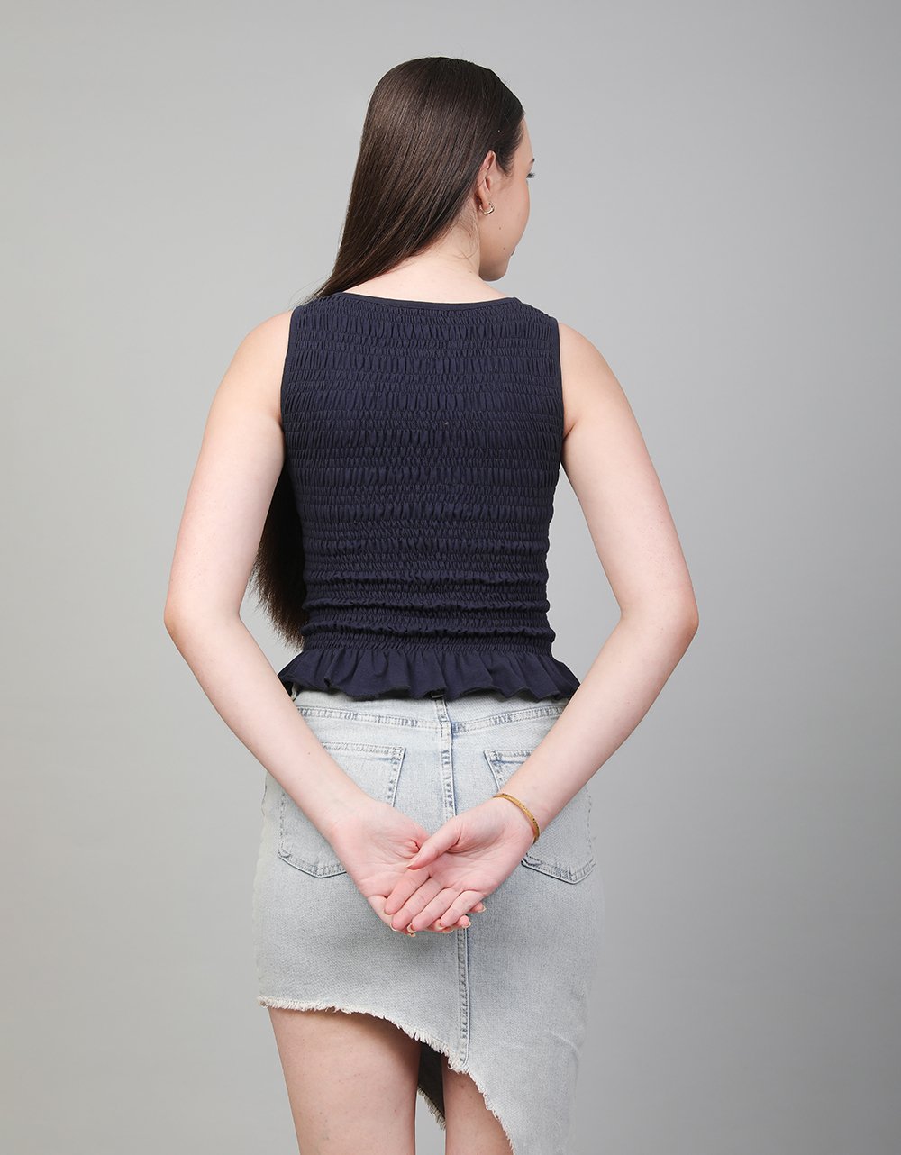 Sleeve less Smocked Top