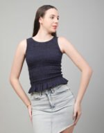 Sleeve less Smocked Top