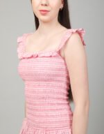 100% cotton Gingham Check Smocked Dress